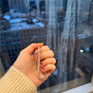 Asscher cut .025 sterling silver cz tennis bracelet